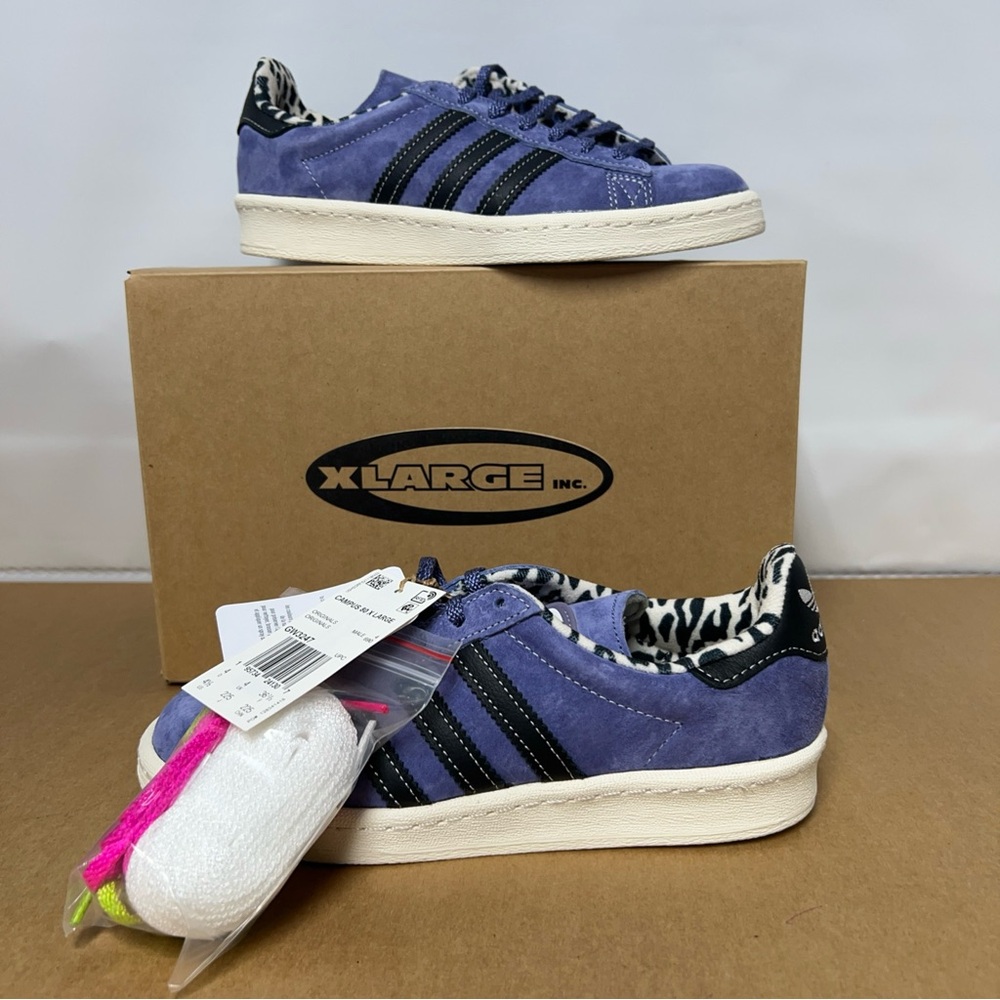 Size 4.5- adidas XLARGE x Campus 80s Orbit Violet